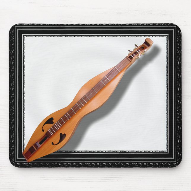 DULCIMER IN BLACK FRAME-MOUSEPAD MOUSE PAD (Front)