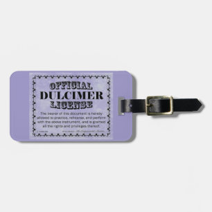Dulcimer License Luggage Tag