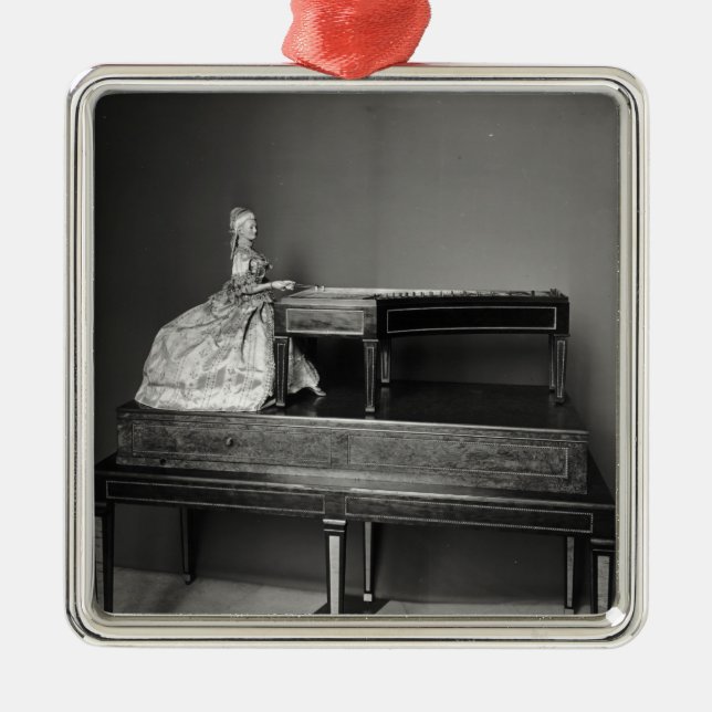 Dulcimer Player Metal Ornament (Front)