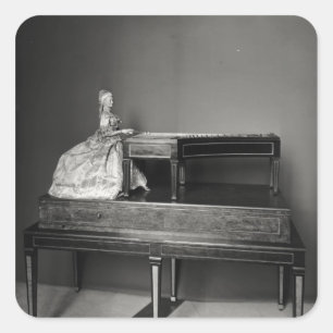 Dulcimer Player Square Sticker