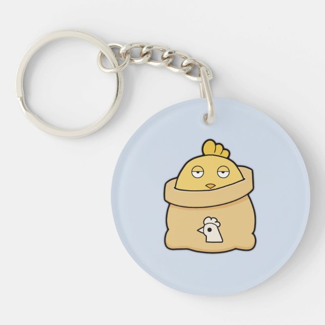 Dull Chick, Full Bag Key Ring (Front)