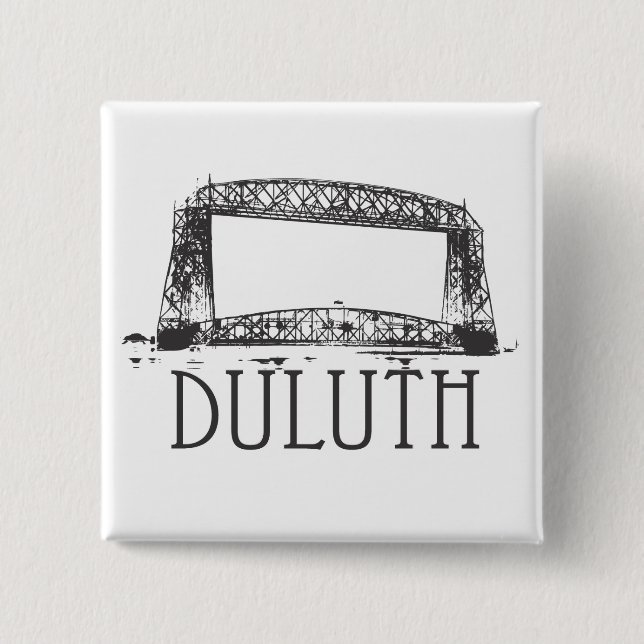 Duluth Aerial Lift Bridge 15 Cm Square Badge (Front)