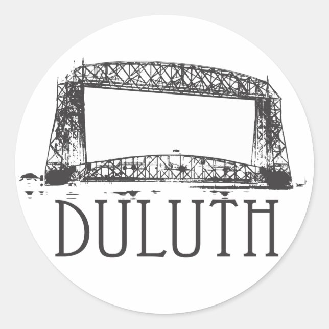 Duluth Aerial Lift Bridge Classic Round Sticker (Front)