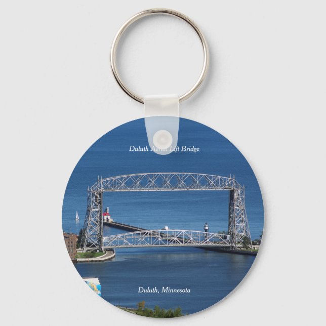 Duluth Aerial Lift Bridge metal key chain (Front)