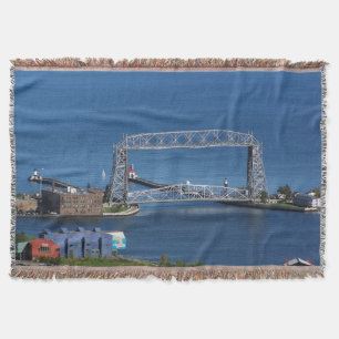 Duluth Aerial Lift Bridge throw blanket