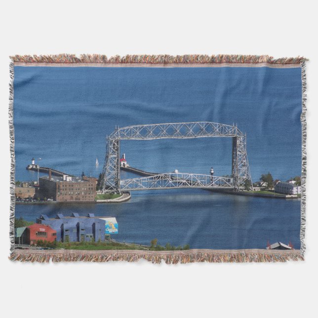 Duluth Aerial Lift Bridge throw blanket (Front)