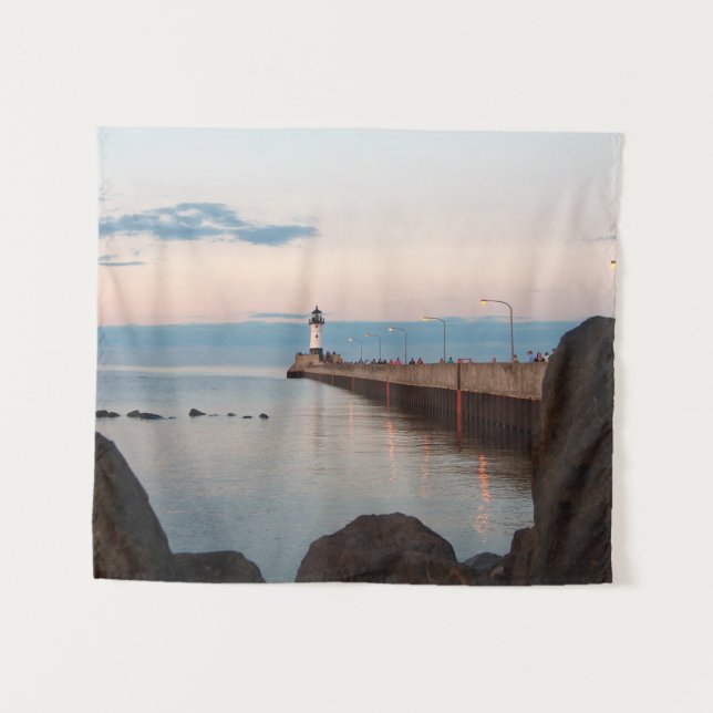 Duluth Harbour North Pier Light tapestry (Front (Horizontal))