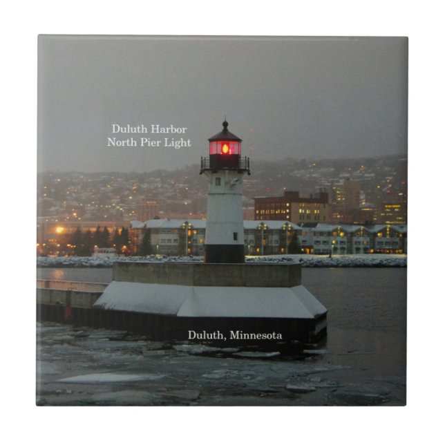 Duluth Harbour North Pier Light tile (Front)