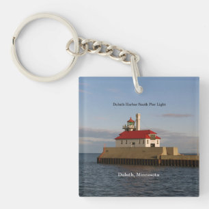 Duluth Harbour South/North Pierhead lights keychai Key Ring