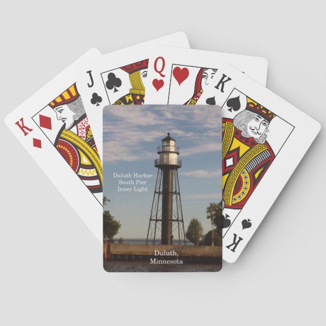 Duluth Harbour South Pier Inner Light playing card (Back)
