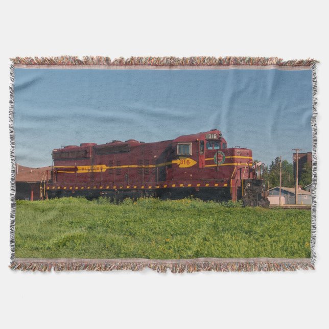 Duluth Mesabi Iron Range Eng 316 throw blanket (Front)