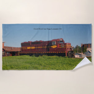 Duluth Mesabi Iron Range Locomotive 316 Beach Towel
