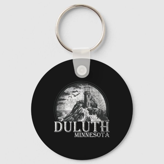 Duluth Minnesota Mn Outdoors  Key Ring (Front)