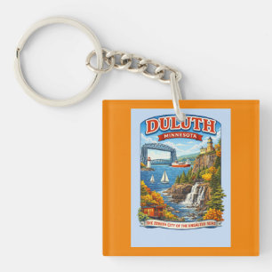 Duluth Minnesota Souvenir Keychain–Lake Superior Key Ring