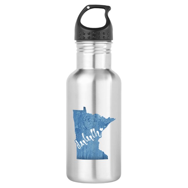 Duluth Minnesota Wood Grain 532 Ml Water Bottle (Front)