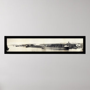 Duluth MN Coal Barges Photo 1907 Poster