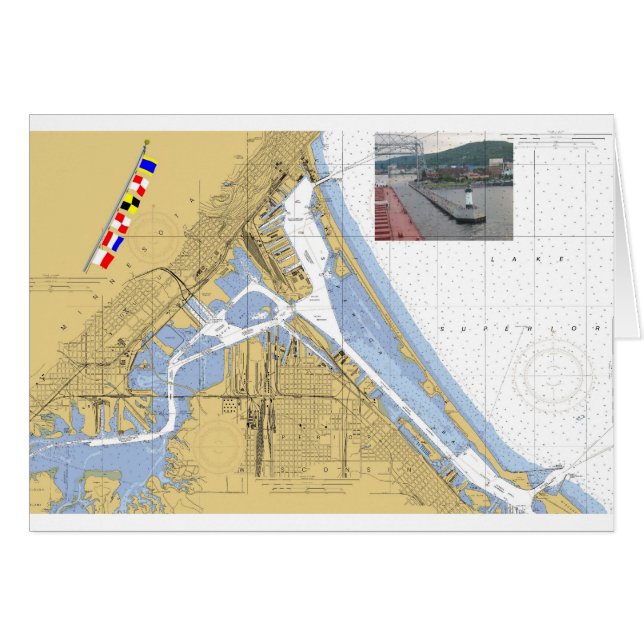 Duluth, MN Harbour Chart Signal Flags ship (Front Horizontal)