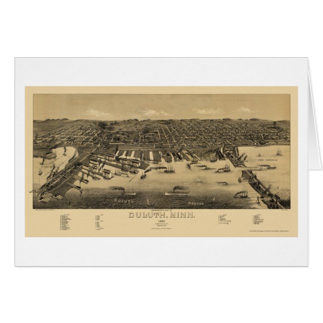 Duluth, MN Panoramic Map - 1887 (Front Horizontal)