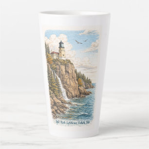 Duluth, MN, Split Rock Lighthouse Latte Mug