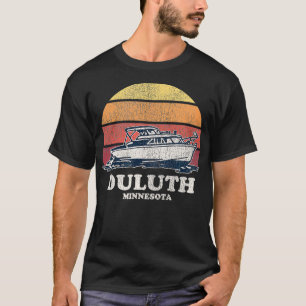 Duluth MN Vintage Boating 70s Retro Boat Design T-Shirt