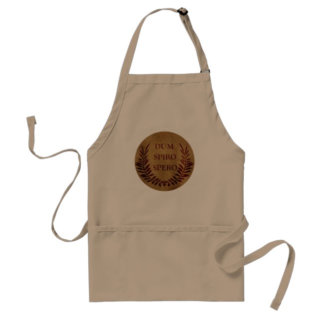 dum spiro spero, latin phrase standard apron (Front)