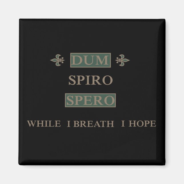 Dum spiro spero magnet (Front)