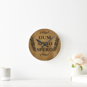 Dum spiro spero round clock