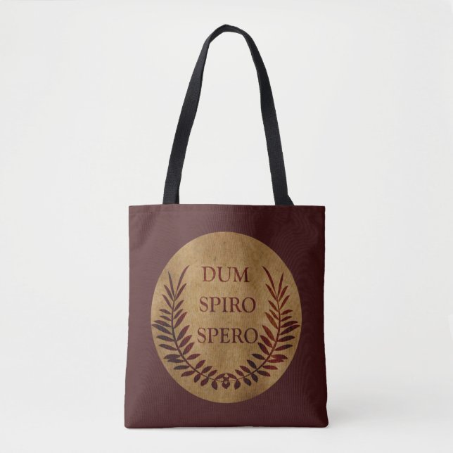 Dum spiro spero tote bag (Front)
