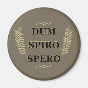 dum spiro spero While I breathe, I hope Magnet