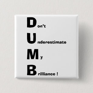 DUMB 15 CM SQUARE BADGE