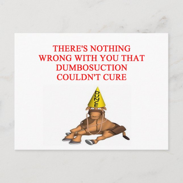 DUMB insult Postcard (Front)