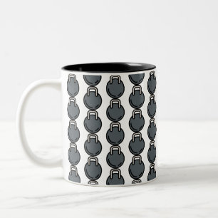 dumbbell-1 Two-Tone coffee mug