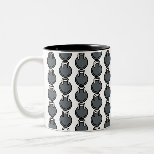 dumbbell-1 Two-Tone coffee mug (Left)