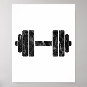 Dumbbell Minimalism - Weight Lifting And Bodybuild Poster