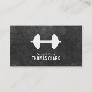Dumbbell Personal Trainer (slate) Business Card