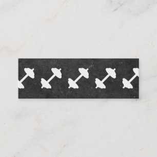 Dumbbell Personal Trainer (slate) Mini Business Card