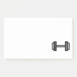 dumbbell post-it notes