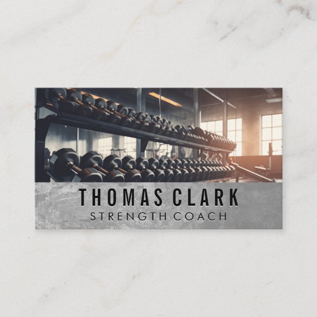 Dumbbell Rack | Fitness Trainer | Gym Business Card (Front)