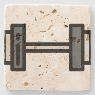 dumbbell stone coaster