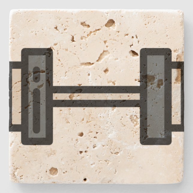 dumbbell stone coaster (Front)