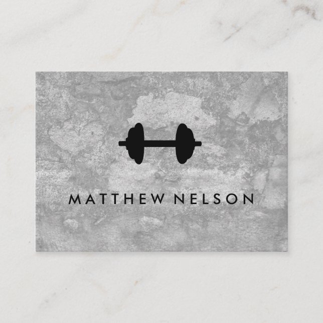 Dumbbell Weight Grunge Loyalty Cards (Front)