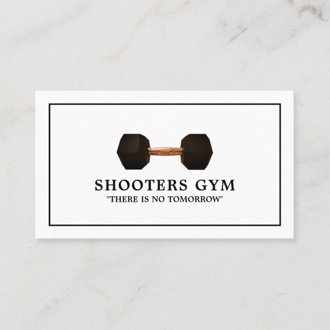 Dumbbell Weight, Personal trainer, Gym Instructor  Business Card (Front)