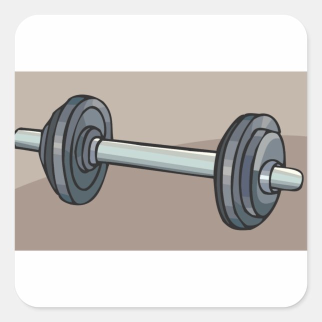 Dumbbell Weight Square Sticker (Front)