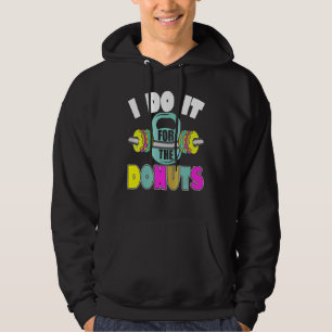 Dumbbell Weightlifting Doughnut Dessert Gym Worko Hoodie