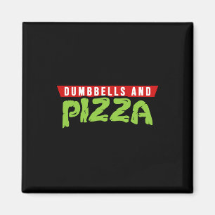 Dumbbells And Pizza Funny Cute Turtle Themed Gym A Magnet