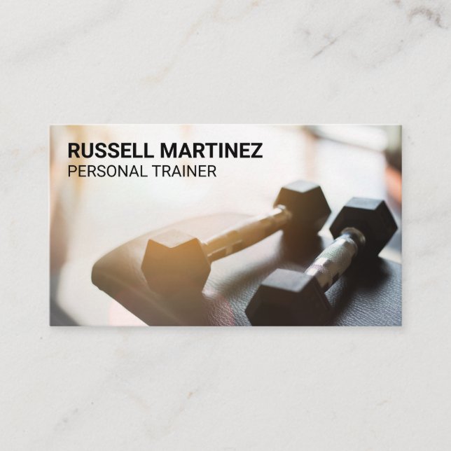 Dumbbells in the Gym Business Card (Front)