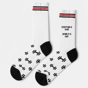 Dumbbells Motivation Sport Socks