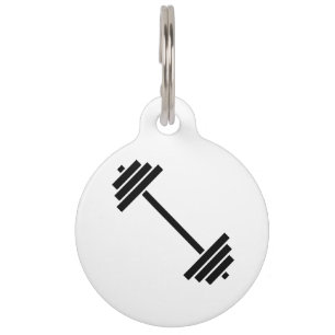 Dumbbells Pet Tag
