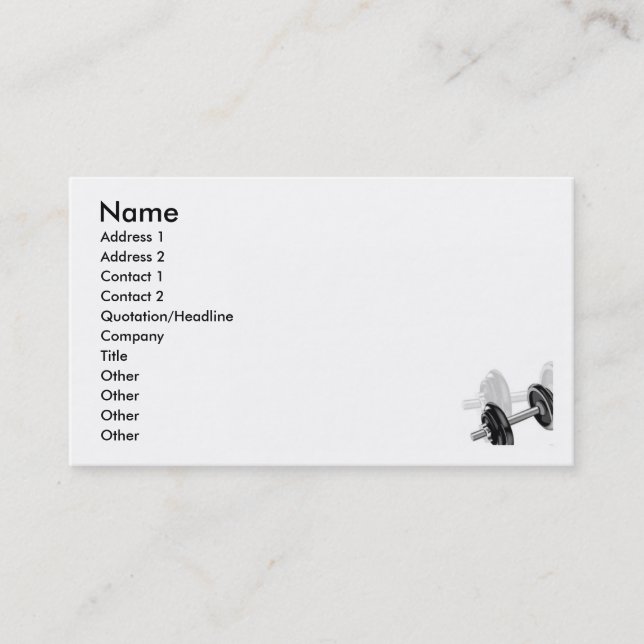 Dumbells Business Card (Front)