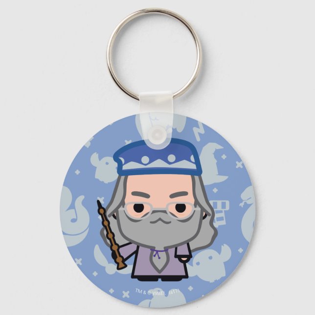 Dumbledore Cartoon Character Art Key Ring (Front)